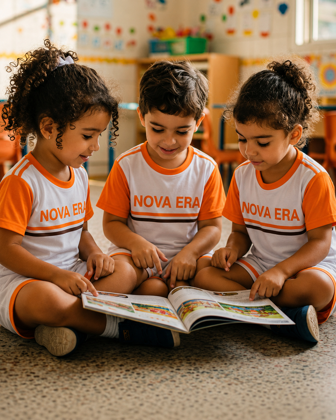 Alunos da Escola Nova Era aprendendo juntos